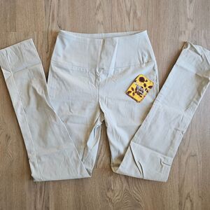 Khaki Tan Slim Pants Leggings Girls Size Small or XS 23" x 28.5"